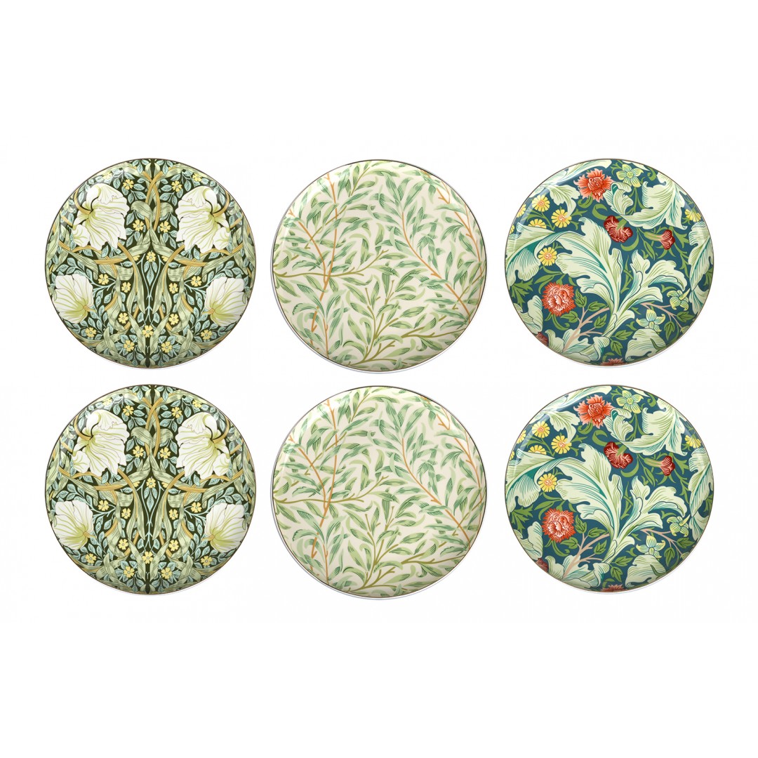 Lucky Art Sylva New Bone China Porselen 20cm 6lı Servis Tabağı